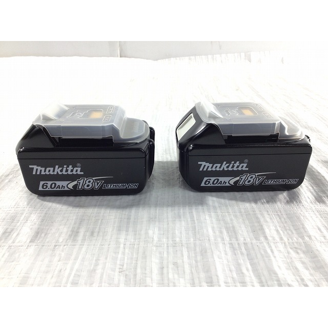 ☆未使用品2個セット☆makita マキタ 18V 6.0Ah 残量表示付 純正 リチウムイオンバッテリー BL1860B リチュウムイオン電池 蓄電池 69533