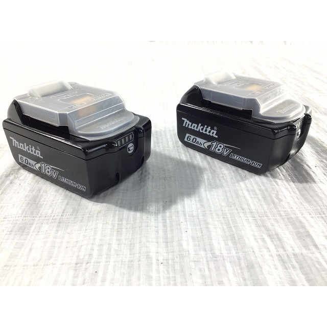 ☆未使用品2個セット☆makita マキタ 18V 6.0Ah 残量表示付 純正 リチウムイオンバッテリー BL1860B リチュウムイオン電池 蓄電池 69534