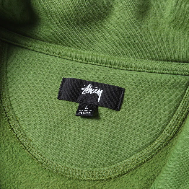 STUSSY ステューシー スウェット ストックロゴ ハーフジップ モック ...