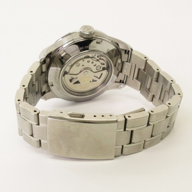 オリエントスター 腕時計 アナログ 自動巻き セミスケルトン シルバー ブラック
