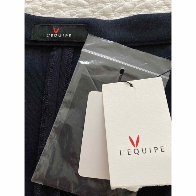 【新品】L'EQUIPE レキップラップスカート 紺わ 5