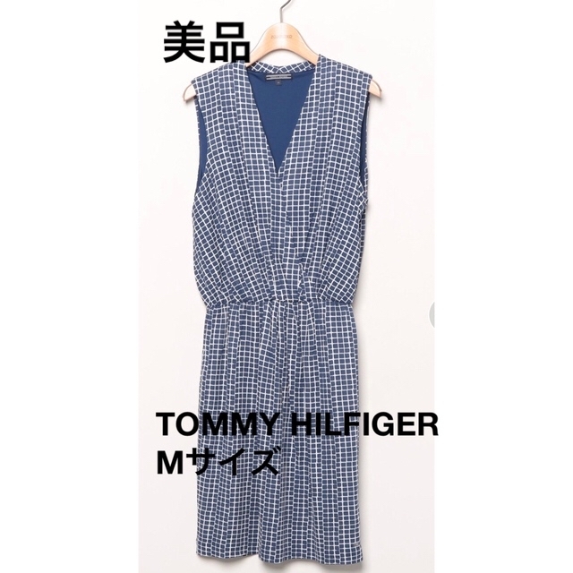 TOMMY HILFIGER - TOMMY HILFIGER チェック柄ノースリーブワンピース M