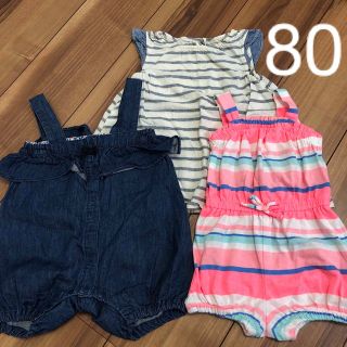 ベビーギャップ(babyGAP)の女の子　80セット(ロンパース)