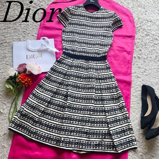 プレゼント限定版 【美品】Christian Dior サマーニットドレス フレア