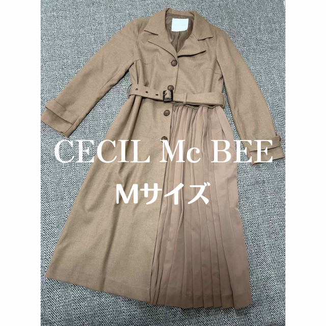 CECIL McBEE(セシルマクビー)のCECIL Mc BEE♡ロングプリーツトレンチコート レディースのジャケット/アウター(トレンチコート)の商品写真