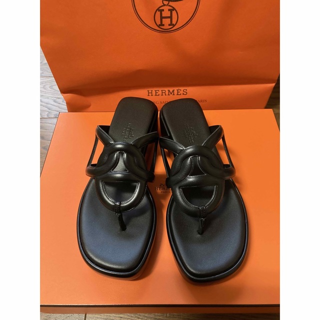 リアル Hermes 36 ブラック ジプシー サンダル 【新品未使用】エルメス