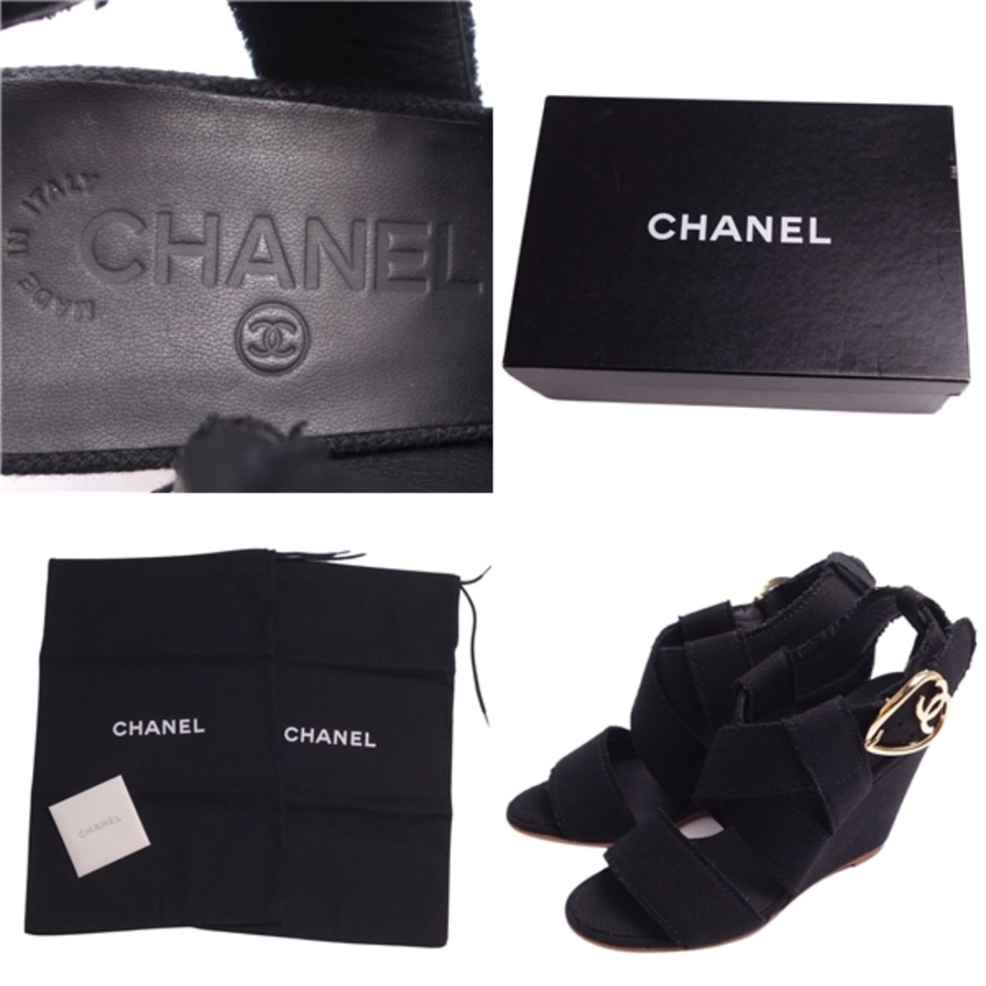 CHANEL - 極美品 シャネル CHANEL サンダル ウェッジソール ココマーク