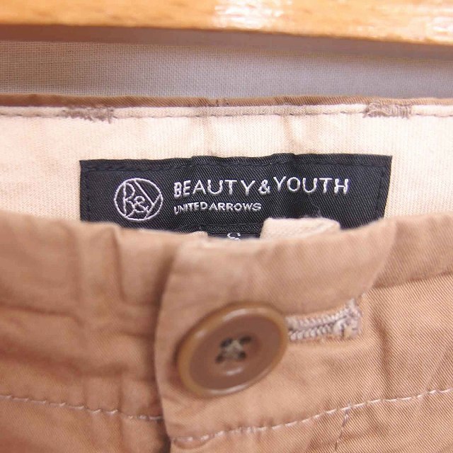 BEAUTY&YOUTH UNITED ARROWS(ビューティアンドユースユナイテッドアローズ)のB&Y ユナイテッドアローズ チノパン ロング パンツ 薄手 S ベージュ 茶 メンズのパンツ(チノパン)の商品写真