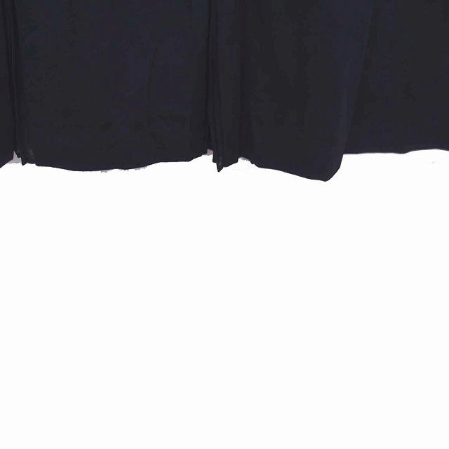 ROPE’(ロペ)のロペ ROPE 台形 スカート 膝下丈 裾プリーツ 9 黒 ブラック レディースのスカート(ひざ丈スカート)の商品写真