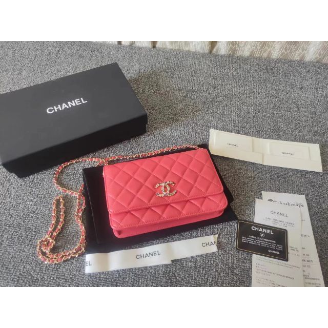 CHANELミニバッグチェーン付ウォレットバッグ赤 | tspea.org