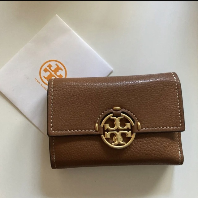 トリーバーチ TORY BURCH 3つ折り財布 小銭入れ付き ブラウンファッション小物