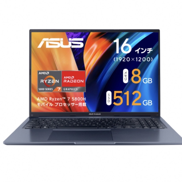 ASUS Vivobook 16X Ryzen7 /メモ8GB/SSD512GB