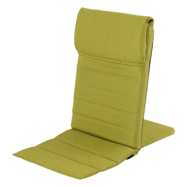 【色: グリーン】[ドウシシャ]いつでもどこでも背もたれ スリム 座椅子 幅47
