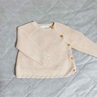 ザラキッズ(ZARA KIDS)のzara baby ニットトップス ピンク(ニット/セーター)