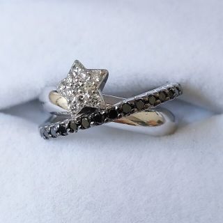 ポンテヴェキオ(PonteVecchio)のポンテヴェキオ ブラックダイヤモンド リング K18WG 0.36ct 6.7g(リング(指輪))