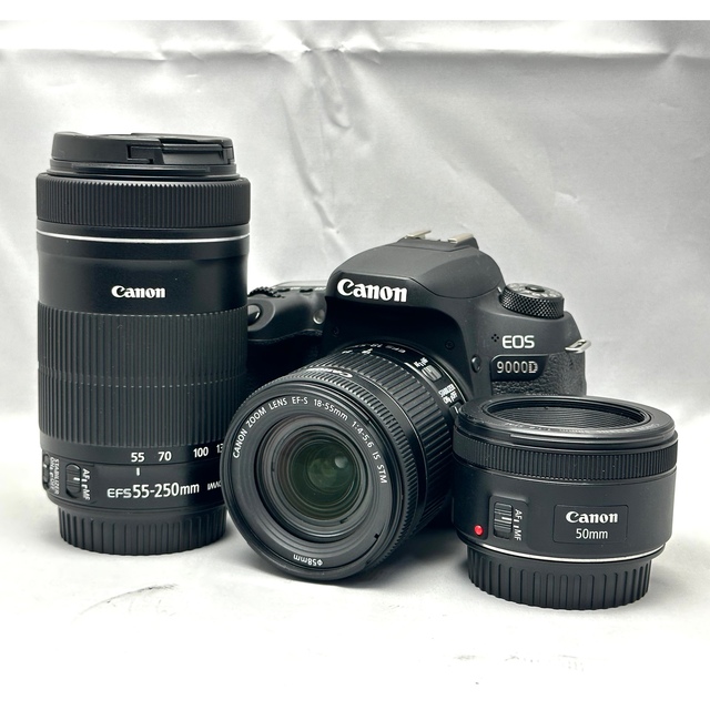 Canon EOS 9000D トリプルレンズセット♪wifi♪初心者おすすめ