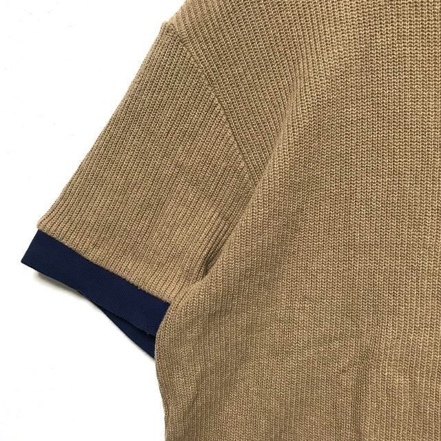 ブラックアイパッチ エンブレム刺繍 サマーニット 半袖 Tシャツ