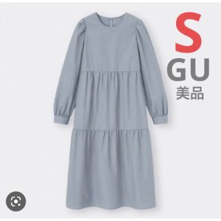 ジーユー(GU)の&& GU ティアードワンピース S美品(ロングワンピース/マキシワンピース)