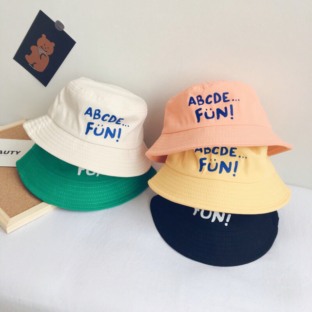 韓国子供服　子供帽子バゲットハット　グリーン キッズ/ベビー/マタニティのこども用ファッション小物(帽子)の商品写真
