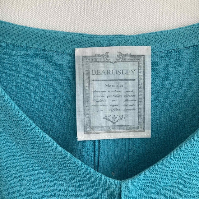 BEARDSLEY(ビアズリー)の★ビアズリー★vネックゆったりプルオーバー  ターコイズブルー レディースのトップス(ニット/セーター)の商品写真