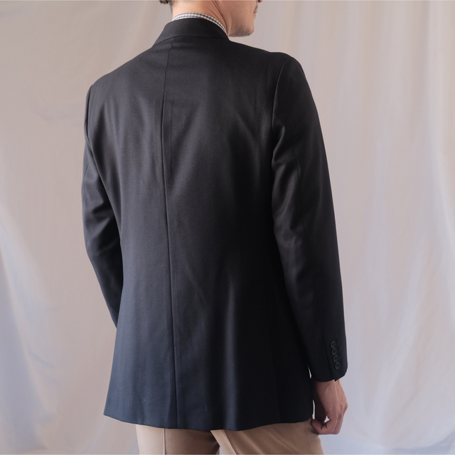 美品英国製Aquascutum アクアスキュータム ダブルネイビージャケットXL-