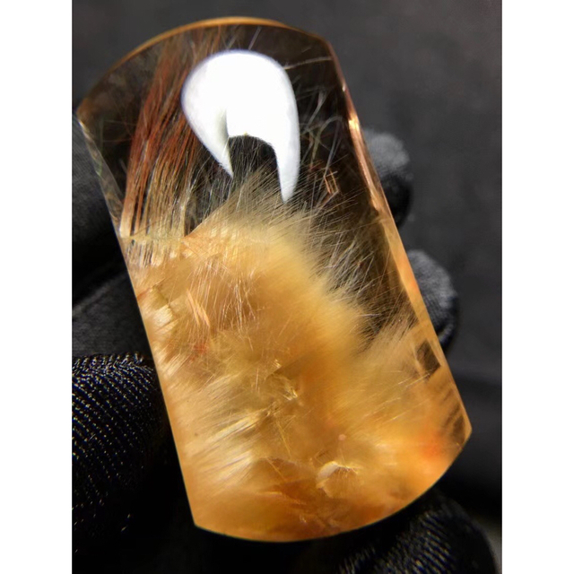 ⭐︎【天然】ゴールド ルチル クオーツ ルース 28.9g-