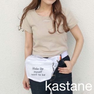 カスタネ(Kastane)のkastane テレコロゴTee(Tシャツ(半袖/袖なし))