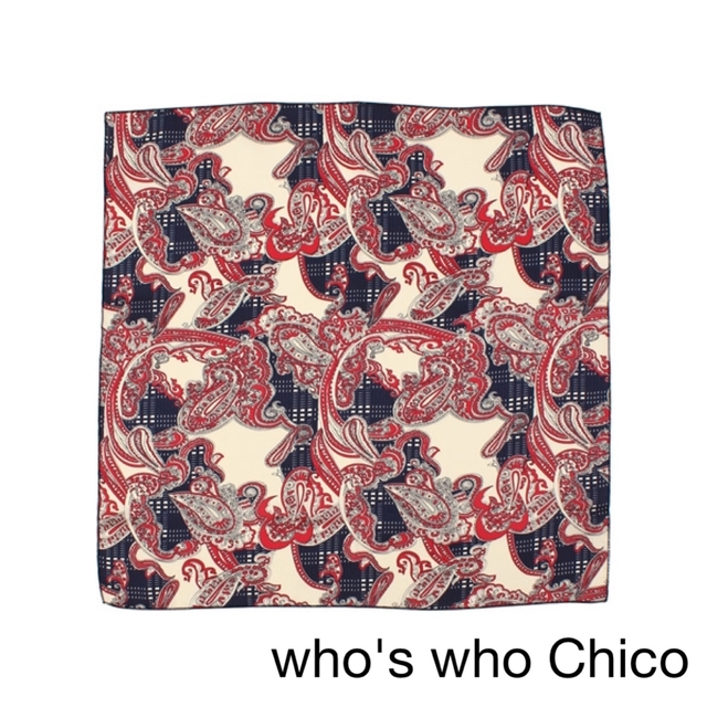 who's who Chico(フーズフーチコ)のwho's who Chico ペイズリースカーフ レディースのファッション小物(バンダナ/スカーフ)の商品写真