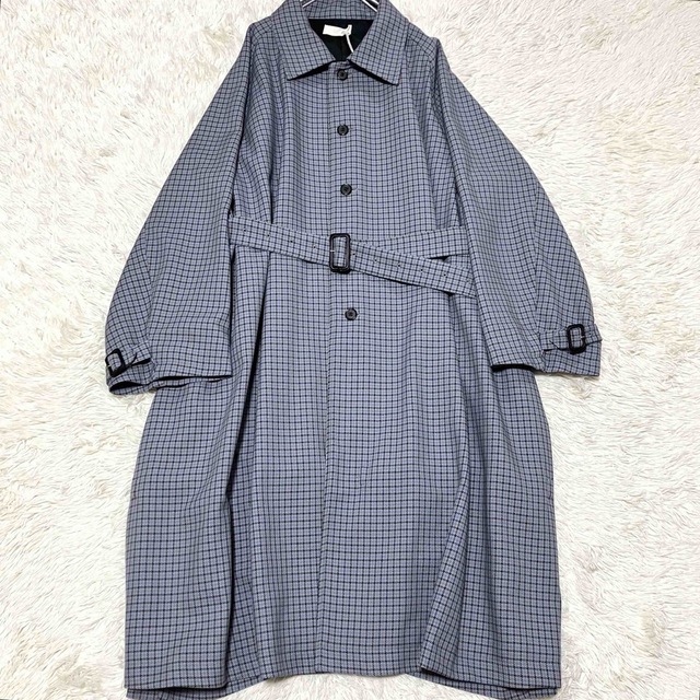 タグ付き極美品 ネオンサイン バルカラーコート ガンクラブチェック 48