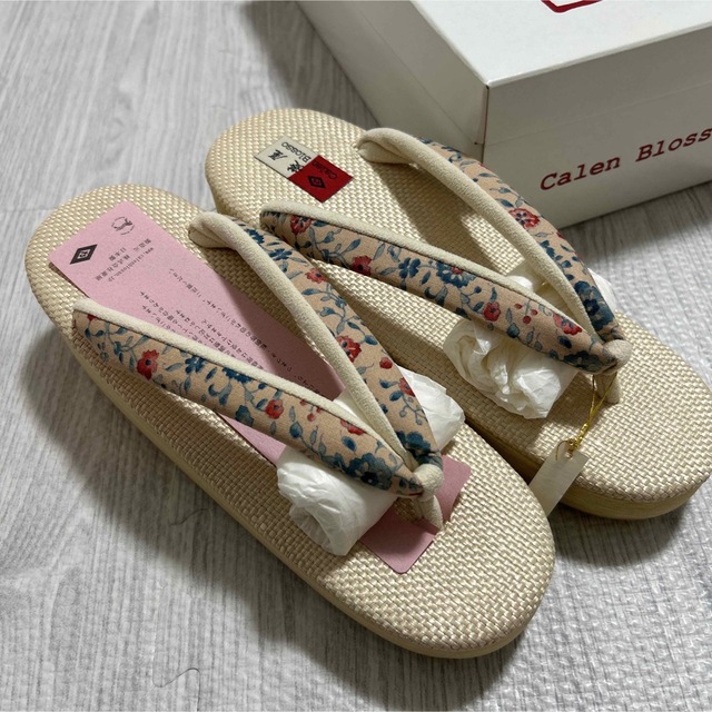 菱屋謹製✨カフェ草履「カレンブロッソ」Mサイズ 新品 【翌日発送可能