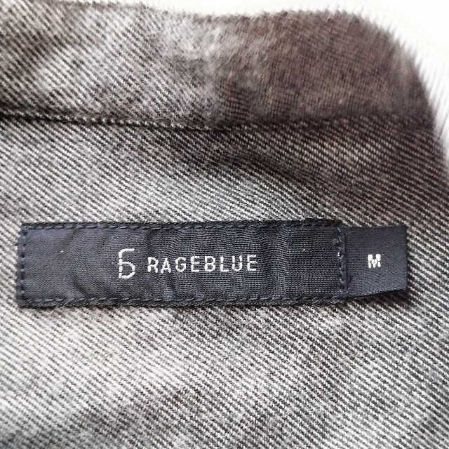 RAGEBLUE(レイジブルー)のRAGEBLUE★バンドカラーシャツ★美USED★Mサイズ メンズのトップス(シャツ)の商品写真