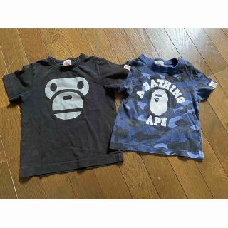 BAPE KIDS 　ア・ベイシング・エイプ　Ｔシャツ2枚(Tシャツ/カットソー)