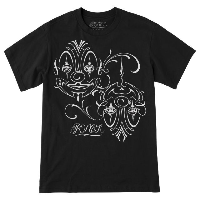 陰陽Mr CARTOON RVCA BALANCE CLOWNS TEE BLACK