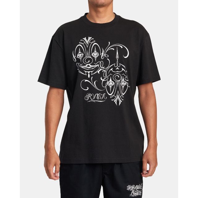 RVCA(ルーカ)のMr CARTOON RVCA BALANCE CLOWNS TEE BLACK メンズのトップス(Tシャツ/カットソー(半袖/袖なし))の商品写真