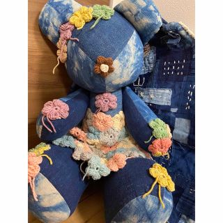 早い者勝ち 手作りハンドメイドうさぎちゃん刺し子アンティーク調