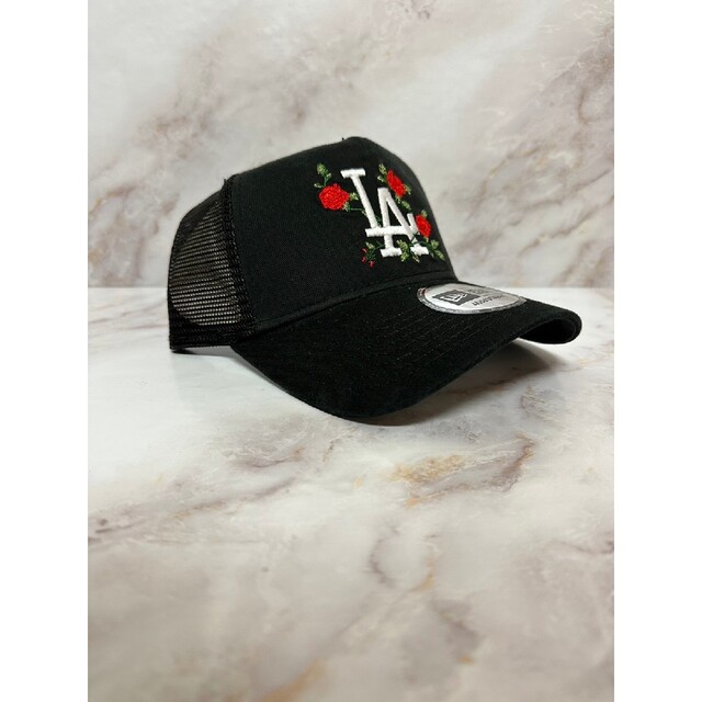 Newera 9forty ロサンゼルスドジャース ローズ刺繍 メ