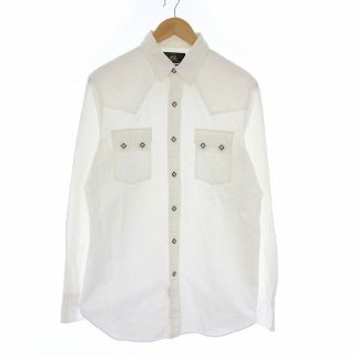 ダブルアールエル(RRL)のRRL Ralph Lauren ウエスタンシャツ 長袖 コットン M 白(シャツ)