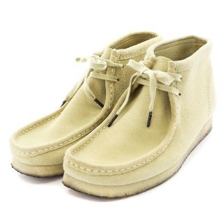 クラークス(Clarks)のclarks ワラビーブーツ スエード UK8.5 26.5cm ベージュ(ブーツ)