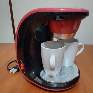 2カップ コーヒーメーカー マグカップ付 お手軽 簡単 中古品(コーヒーメーカー)