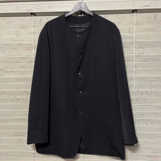 yohji yamamoto 21aw ウールフラノ　ベルト付き　革釦ジャケット