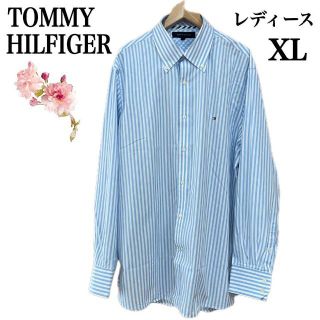 トミーヒルフィガー(TOMMY HILFIGER)の【TOMMY HILFIGER】春 レディース 長袖シャツ ストライプ XL(シャツ/ブラウス(長袖/七分))