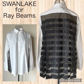 レイビームス(Ray BEAMS)のSWANLAKE for Ray Beams 切替　プリーツ　シアー　シャツ　春(シャツ/ブラウス(長袖/七分))