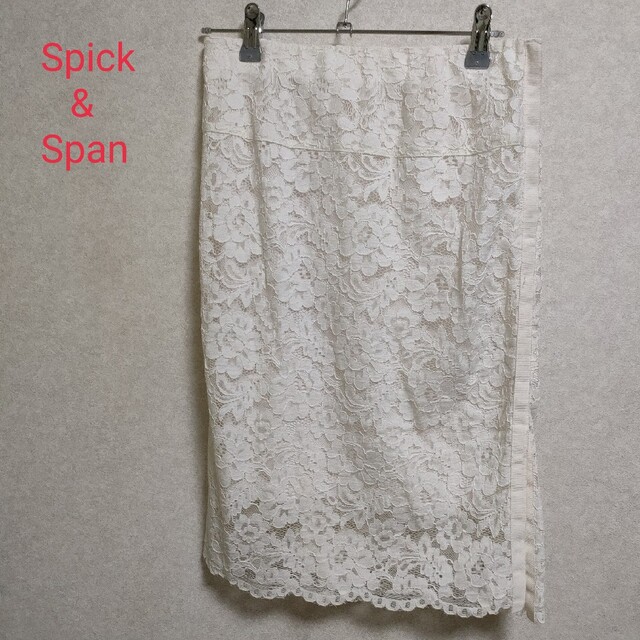 Spick & Span(スピックアンドスパン)のSpick & Span　スピックアンドスパン　レーススカート　日本製 レディースのスカート(ひざ丈スカート)の商品写真