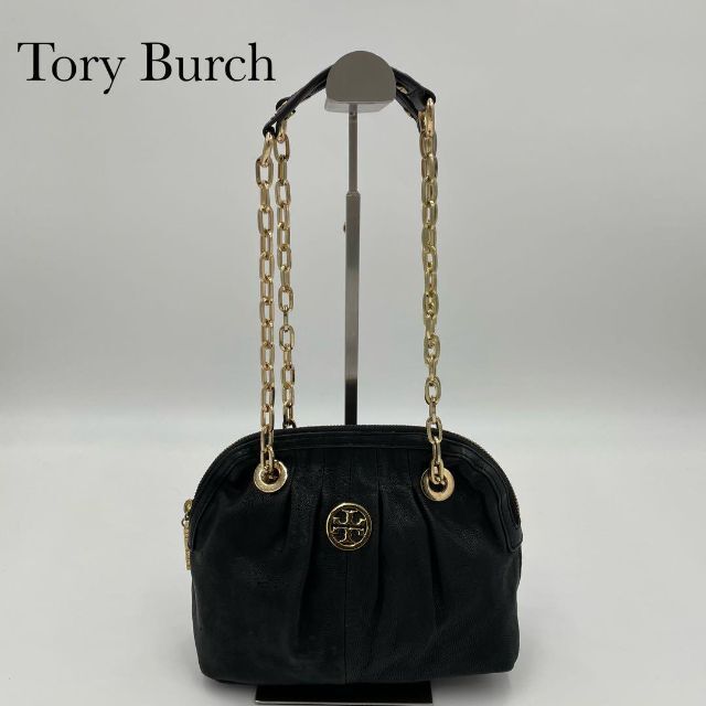 極美品 トリーバーチ レザー ショルダーバッグ ロビンソン 鏡付き 斜め