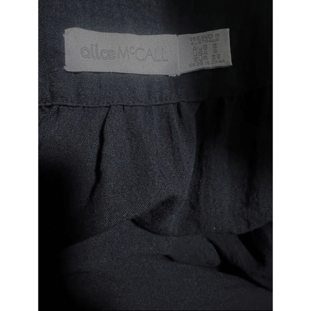 UNITED ARROWS(ユナイテッドアローズ)のaliceMcCALL アリスマッコール ワンピース チュニック 黒 刺繍 美品 レディースのワンピース(ひざ丈ワンピース)の商品写真