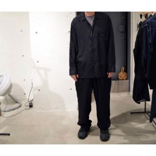 【COMOLI】22SS シルクパイピングシャツ&シルクドローストリングパンツ