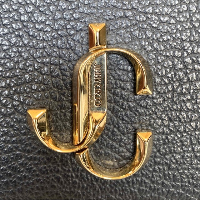 未使用級】JIMMY CHOO VARENNE/S ネイビークロスボディバッグ