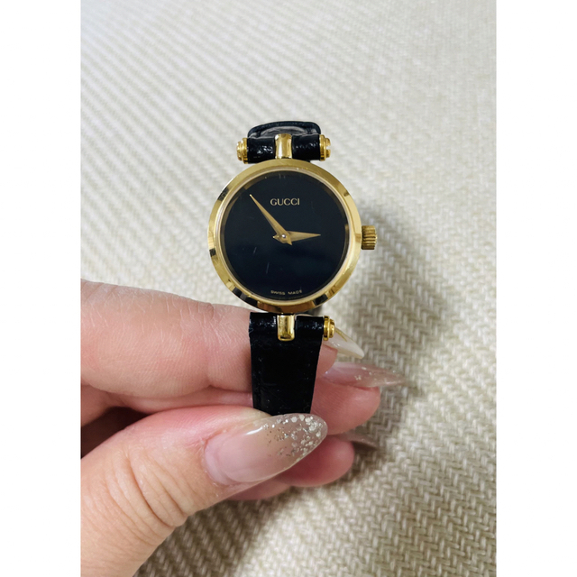 Gucci - GUCCI グッチ 時計 レディース 腕時計 ブラック 黒 シェリー
