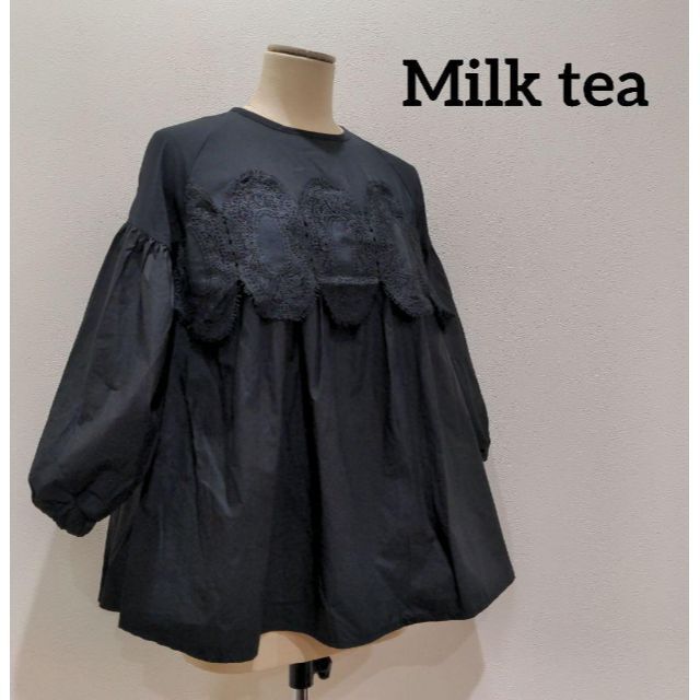 ミルクティー Milk tea マタニティウェア 授乳口付 レーシー ブラウス
