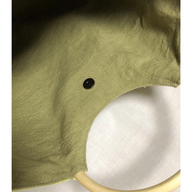 【受注製作】ミナペルホネン path イエロー バンブートート 竹  ハンドメイドのファッション小物(バッグ)の商品写真